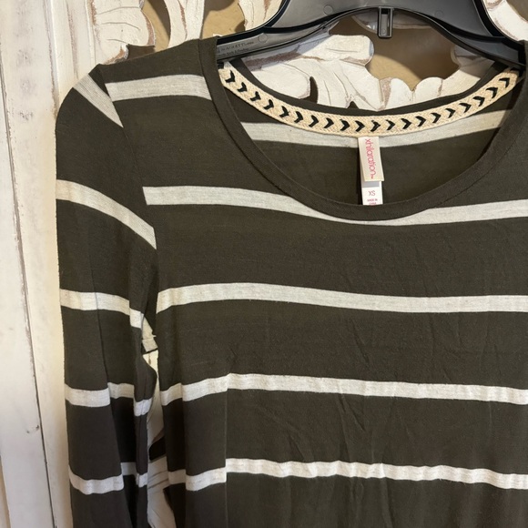 Olive Green Striped Long-sleeve - Picture 5 of 5